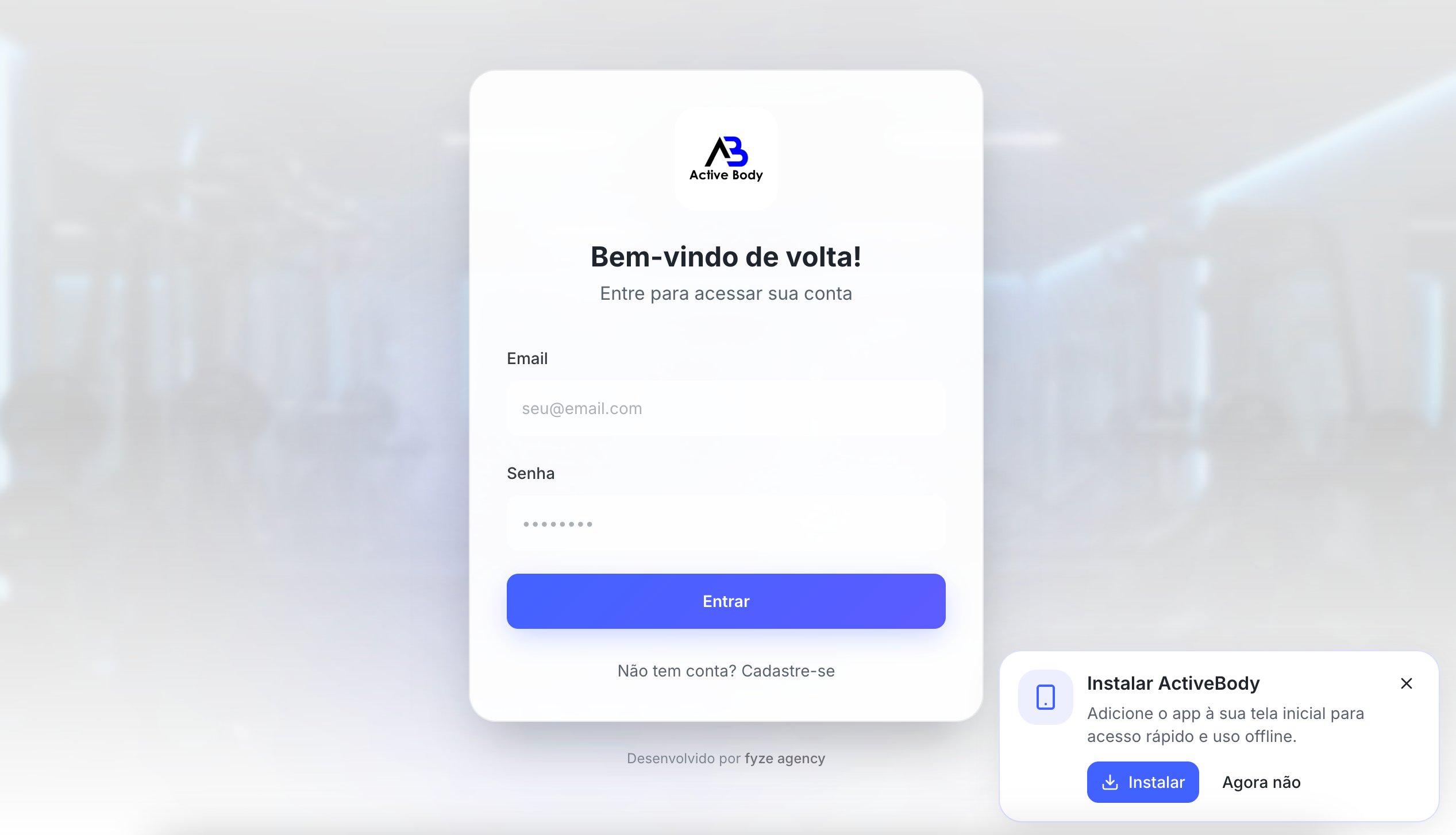 Aplicação & Sistema de Gestão