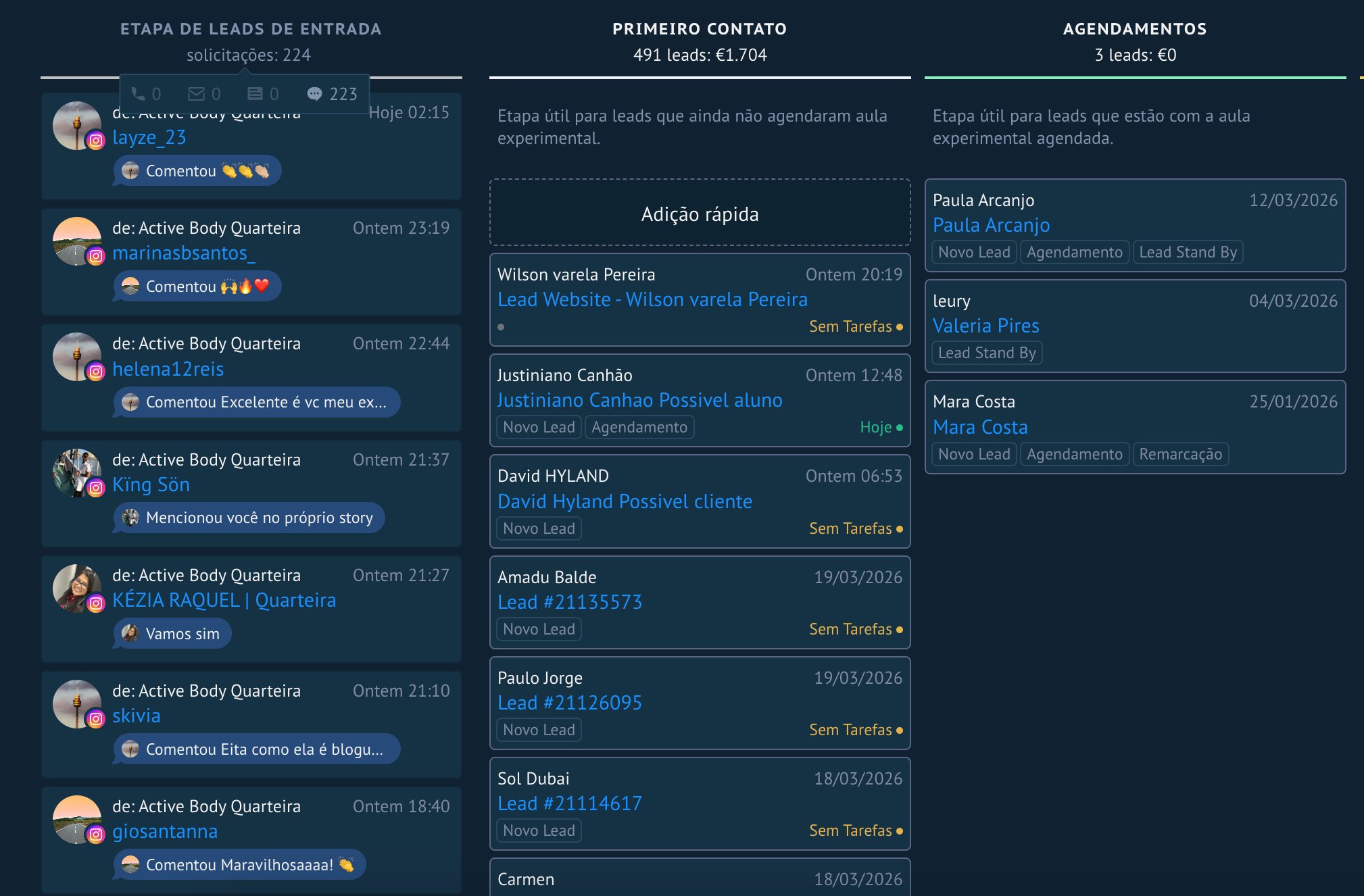 CRM & Gestão Comercial